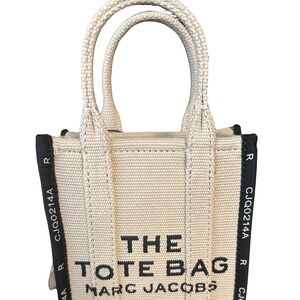 Brand New Marc Jacobs Jacquard Mini Tote Bag – Warm Sand